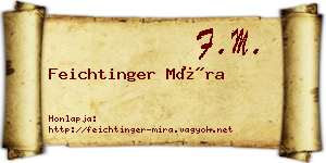 Feichtinger Míra névjegykártya